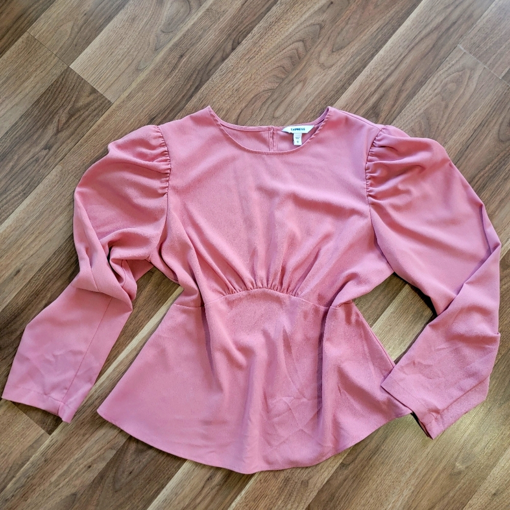 Express mauve pink mid-length blouse